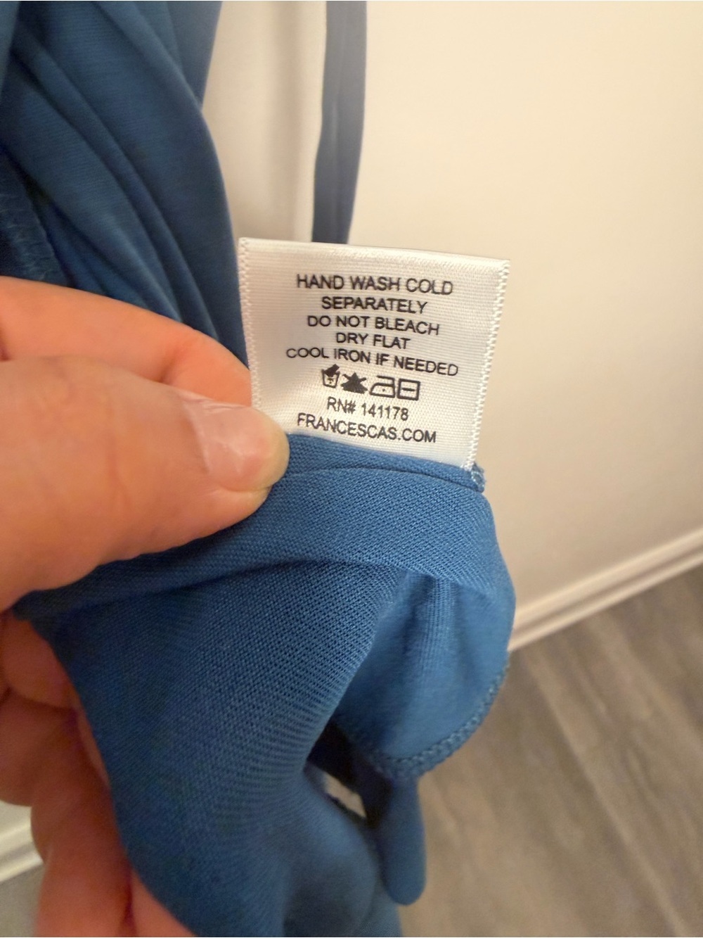 Francesca's Collections Blue Tie-Front Dress - Picture 3 of 6